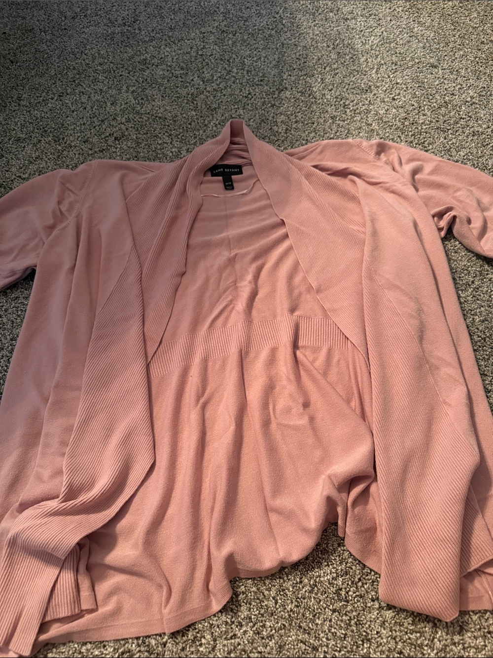 Lane Bryant Dusty Rose Open-Front Cardigan